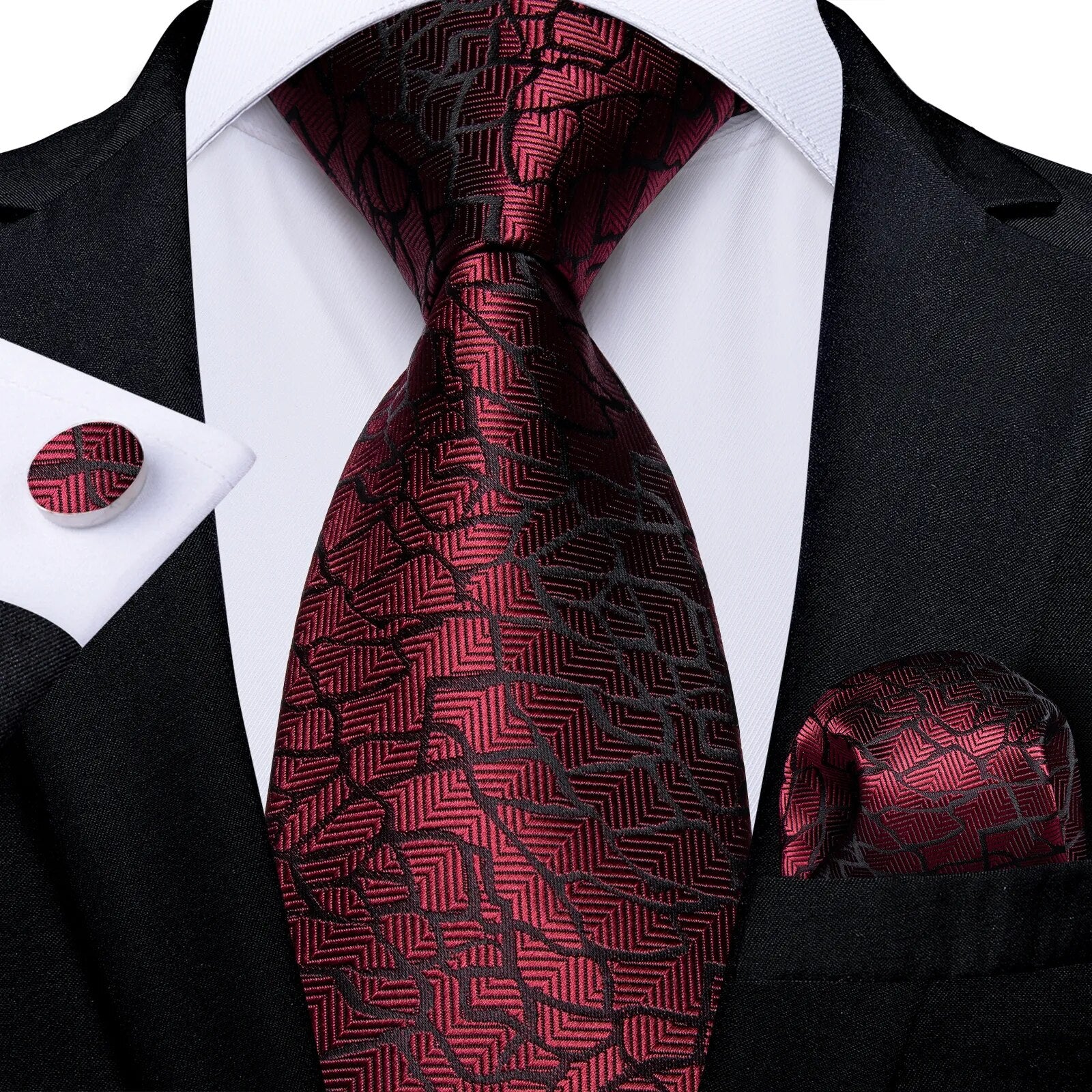 Red Men's Tie Set
