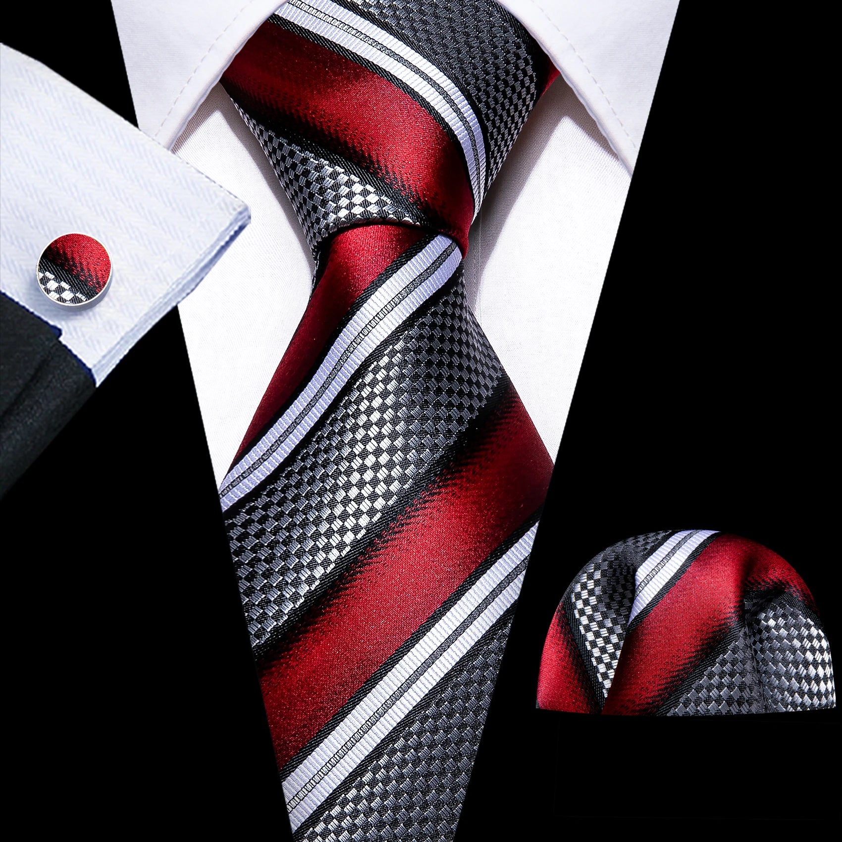 Exquisite Fashion Silk Men Tie Set