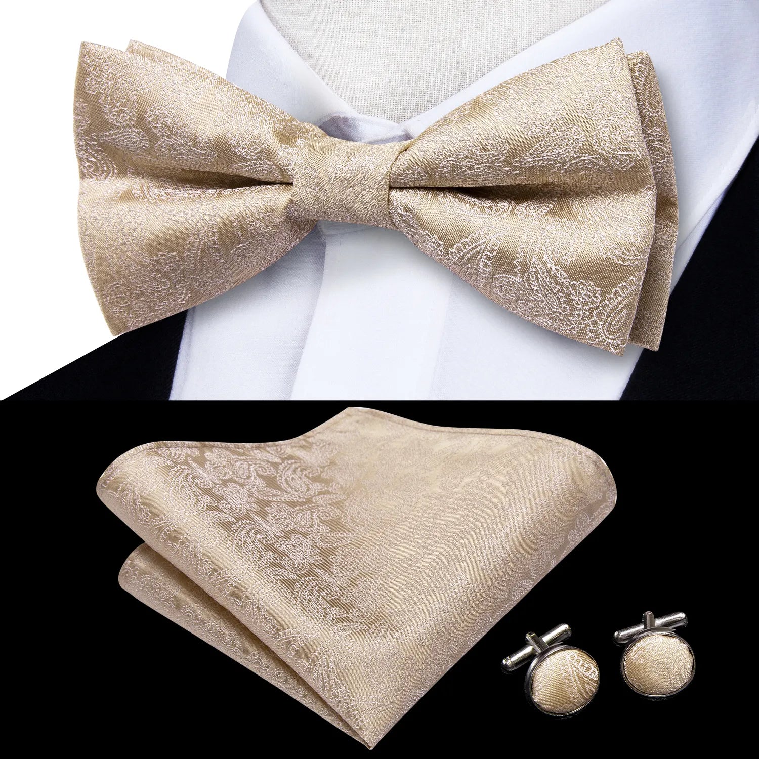 Bowtie Jacquard Adult Bow Tie Set