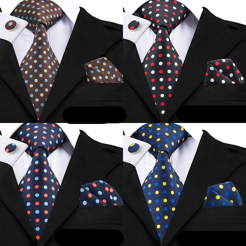 Silk Polka Dot Ties Set