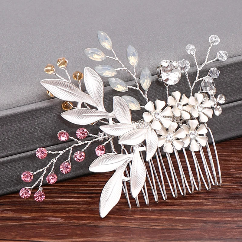 Silver Pearl Rhinestones Bridal Hair Accessories