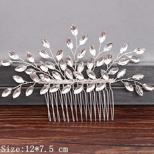 Silver Pearl Rhinestones Bridal Hair Accessories