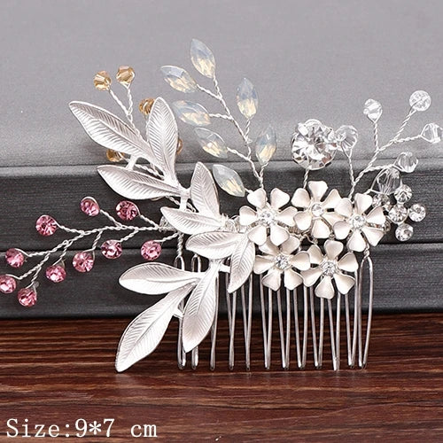 Silver Pearl Rhinestones Bridal Hair Accessories 