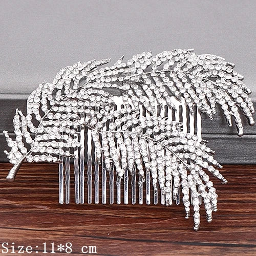 Silver Pearl Rhinestones Bridal Hair Accessories 