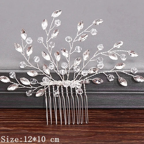 Silver Pearl Rhinestones Bridal Hair Accessories 