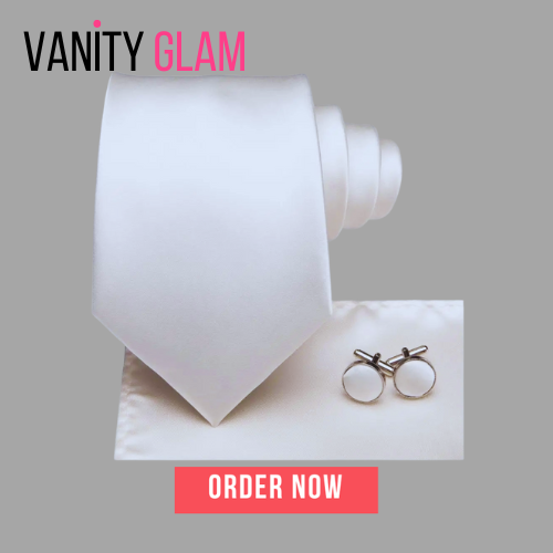 Solid Silk Ivory White Wedding Tie