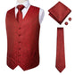 100% Silk Men's Waistcoat – Vintage Brown Paisley Formal Vest g