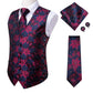 100% Silk Men's Waistcoat – Vintage Brown Paisley Formal Vest h