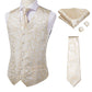 100% Silk Men's Waistcoat – Vintage Brown Paisley Formal Vest i