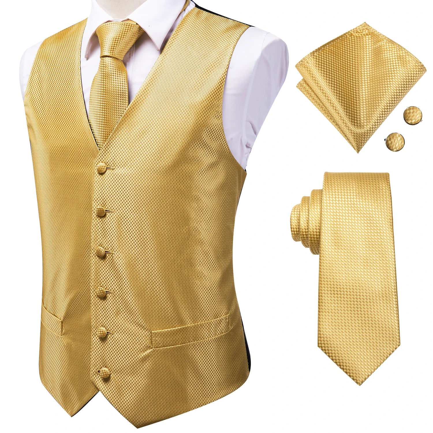 100% Silk Men's Waistcoat – Vintage Brown Paisley Formal Vest j