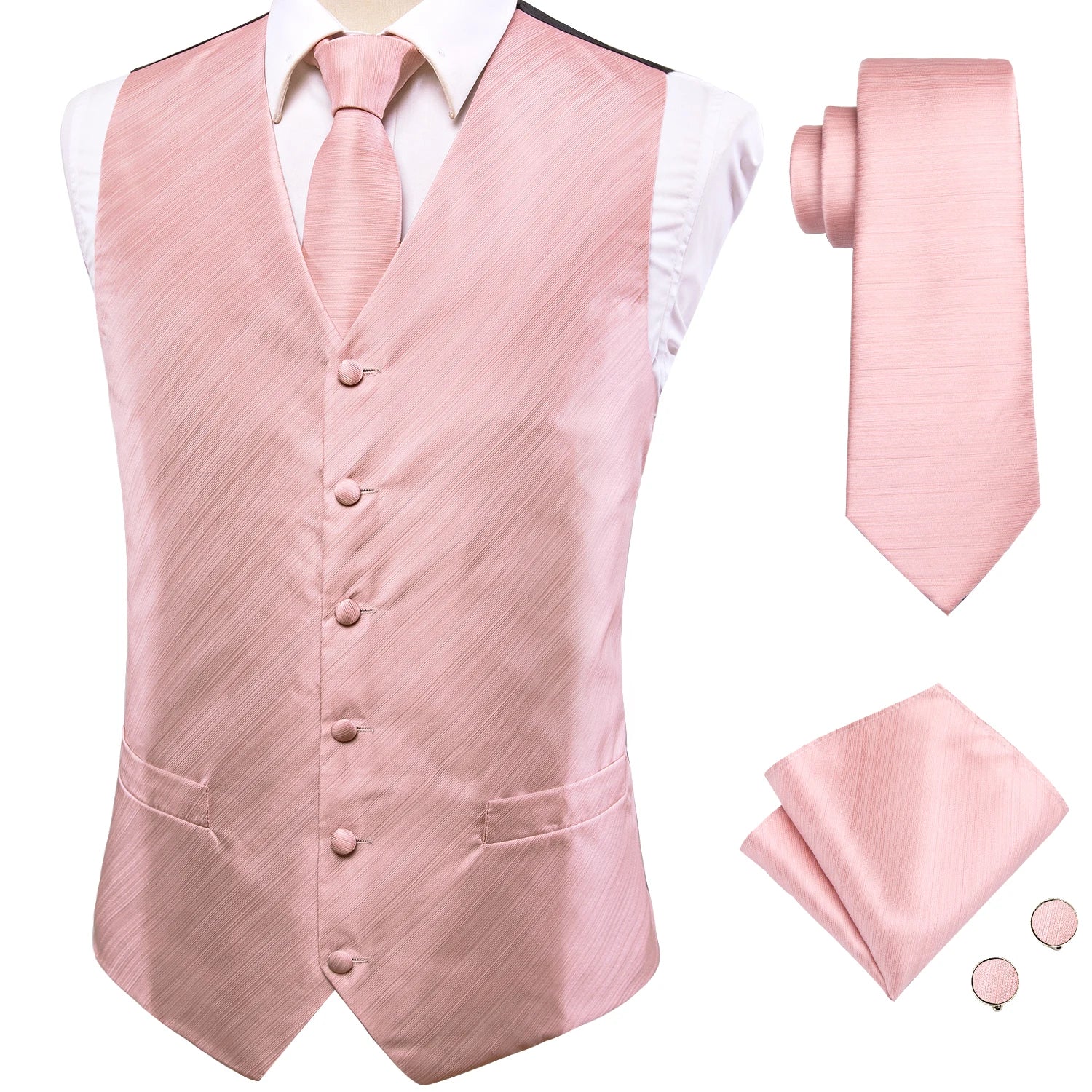 100% Silk Men's Waistcoat – Vintage Brown Paisley Formal Vest q