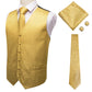 100% Silk Men's Waistcoat – Vintage Brown Paisley Formal Vest r