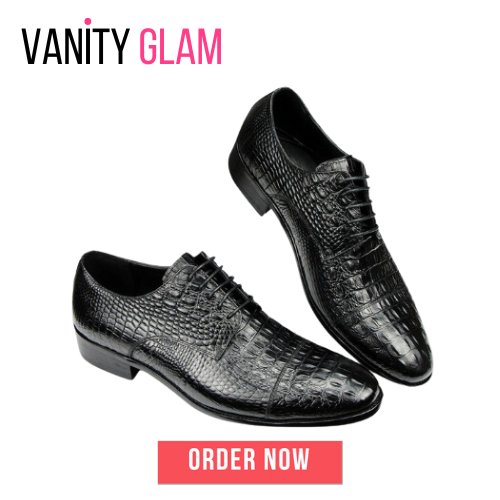 Vintage Crocodile Pattern Genuine Leather Shoes