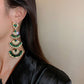 Model using Vintage Crystal Drop Earrings