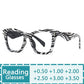 Vintage Square Rivet Spectacles Reading Glasses black white 