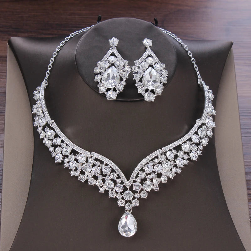 Crystal Water Drop Jewelry Set
