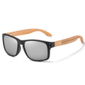 Beech wood handmade polarized sunglasses for men with UV400 lenses and reinforced metal hinges for outdoor driving and everyday wear.