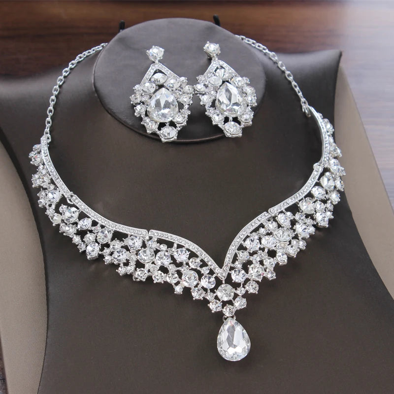 Crystal Water Drop Jewelry Set