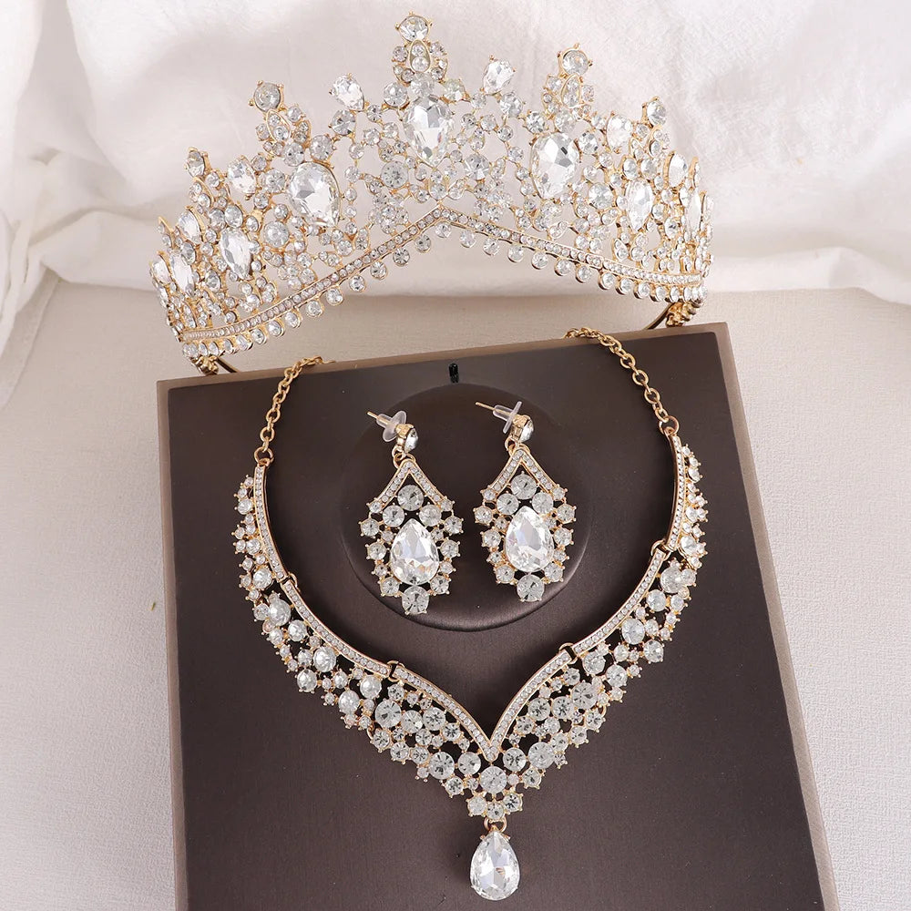 Crystal Water Drop Jewelry Set