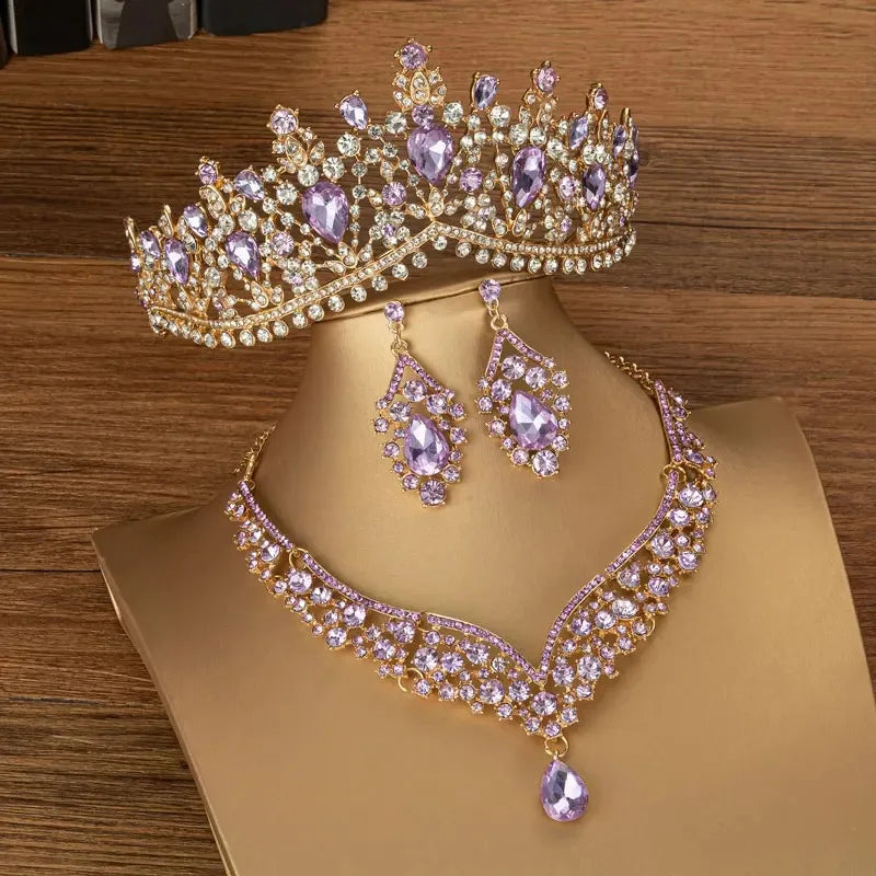 Crystal Water Drop Jewelry Set