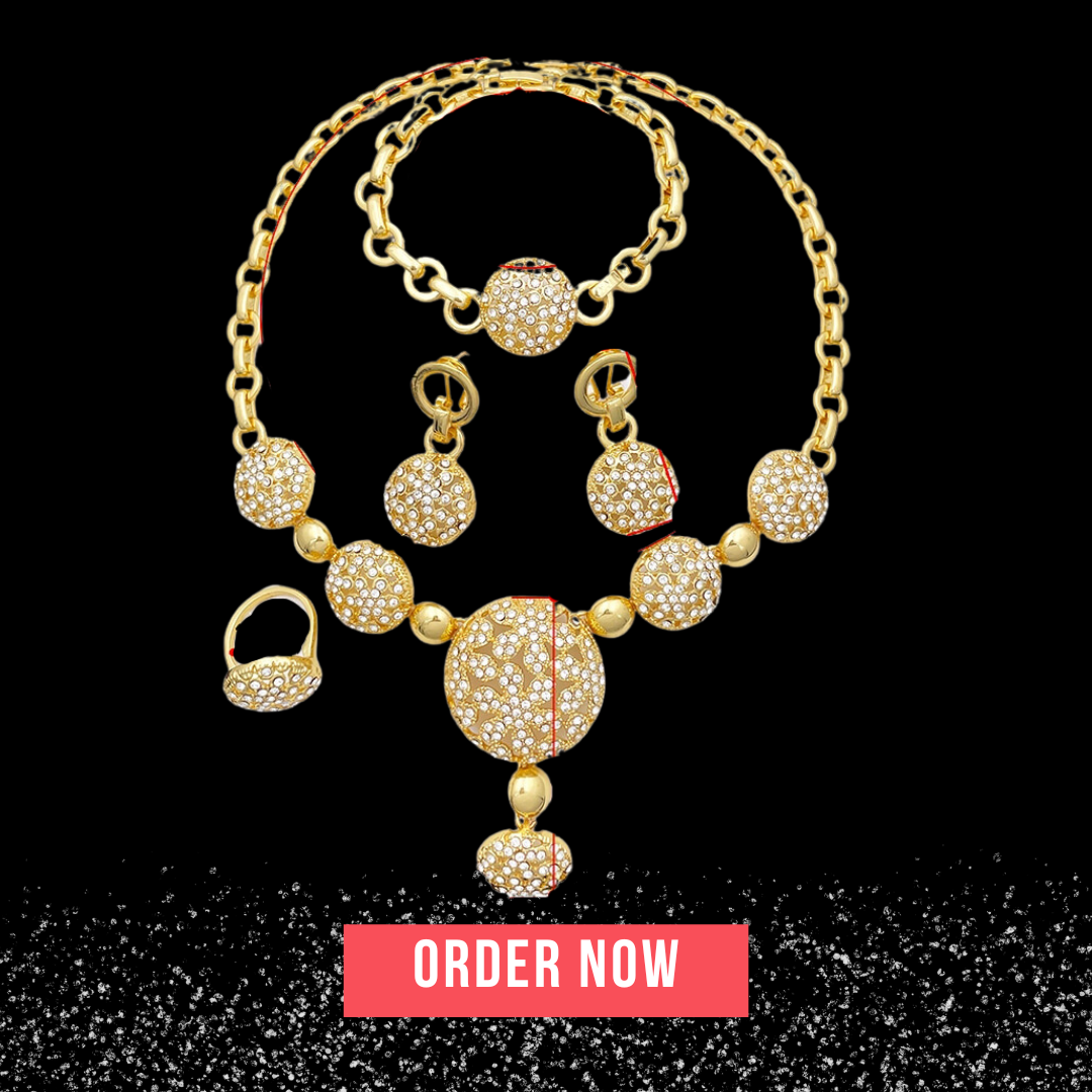 Luxury Dubai Gold Jewelry Set