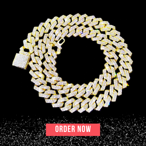 14mm Multicolor Iced Out Necklace