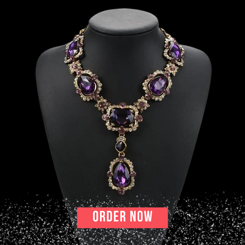 Austrian Crystal Glass Choker Necklace