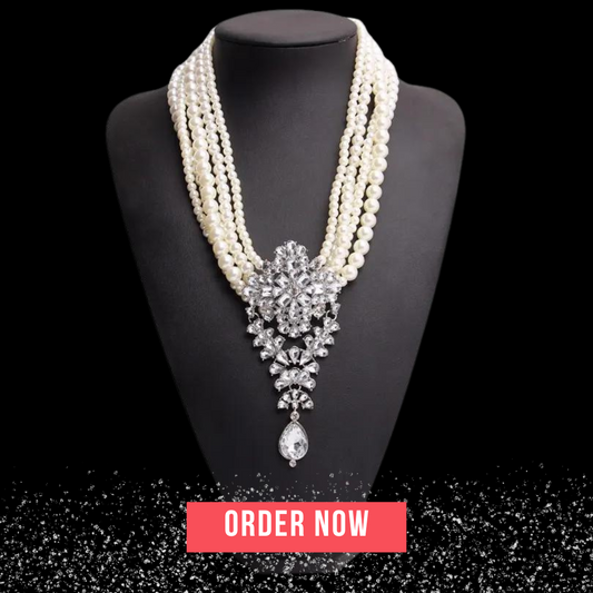 Fashion Imitation Pearl Chains Necklace