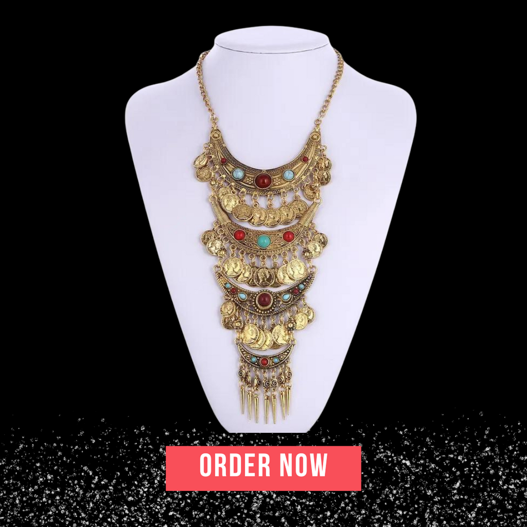 Boho Vintage Maxi Statement Necklace