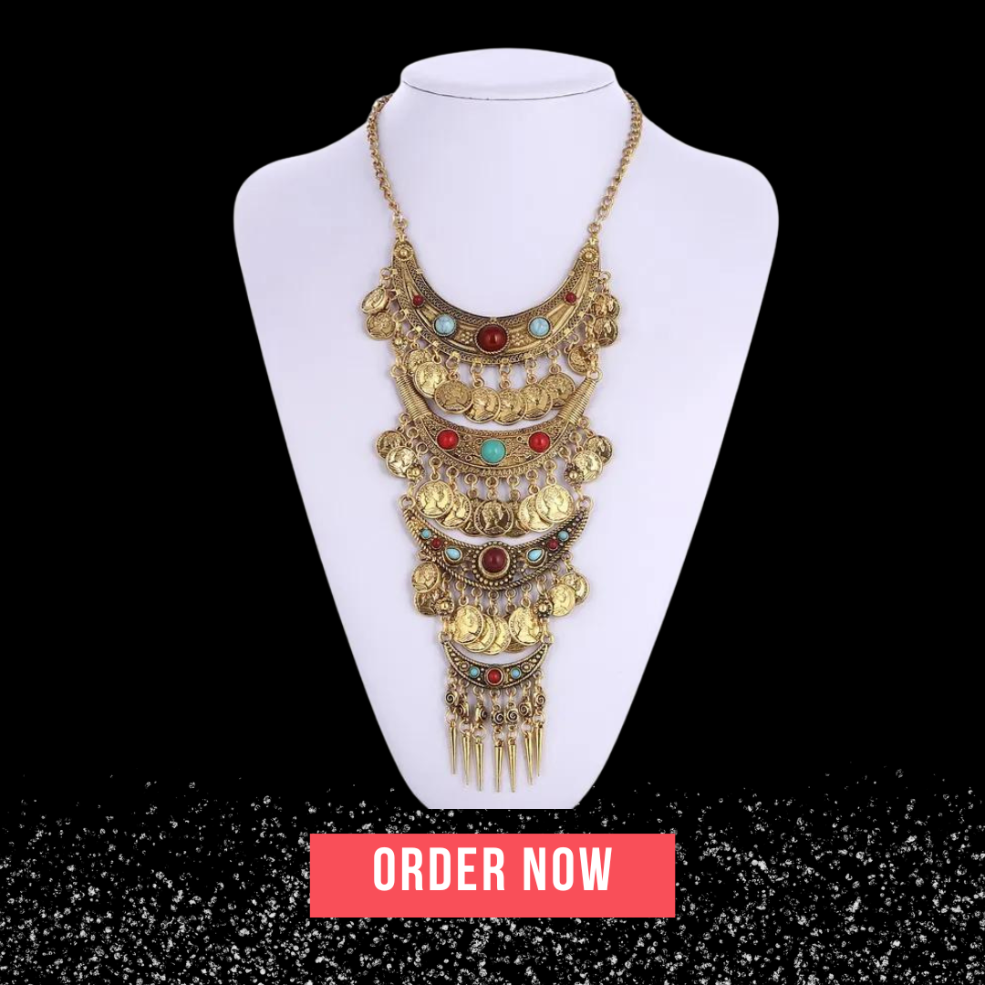 Boho Vintage Maxi Statement Necklace