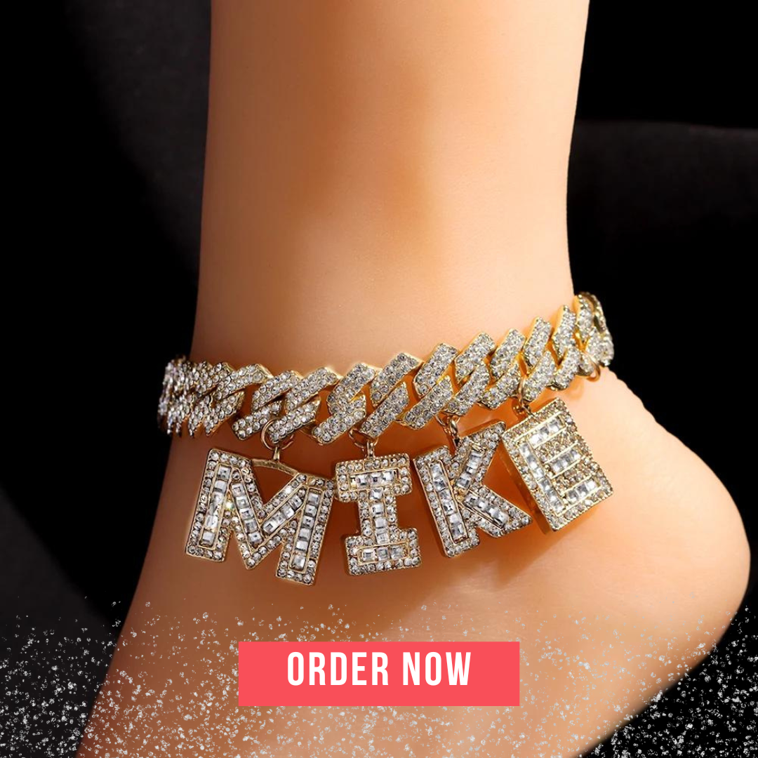 Hip Hop Name Letter Anklet