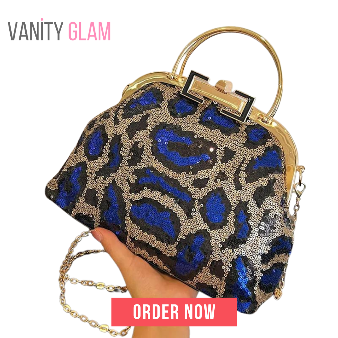 Sequined Bling Party Clutch Bag