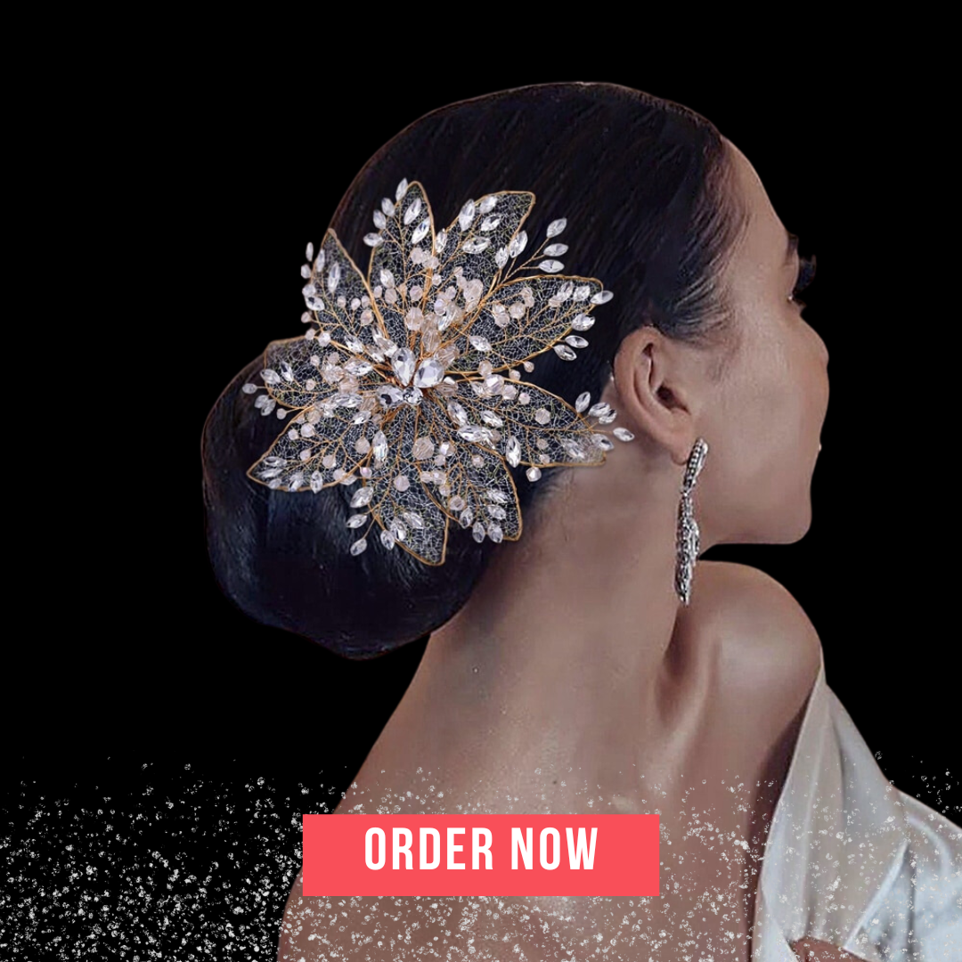 Floral Rhinestone Bridal Headpiece