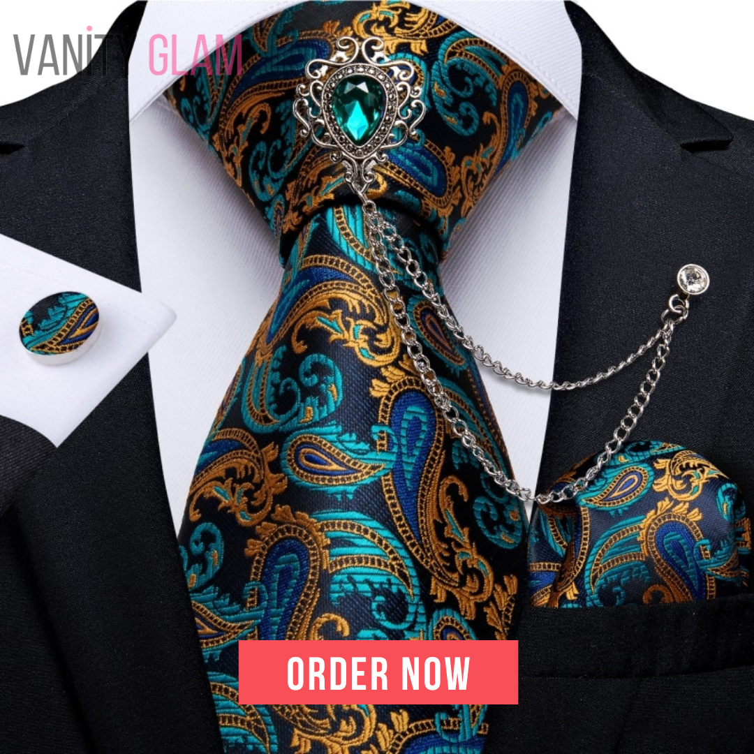 Teal Green Business Tie Set