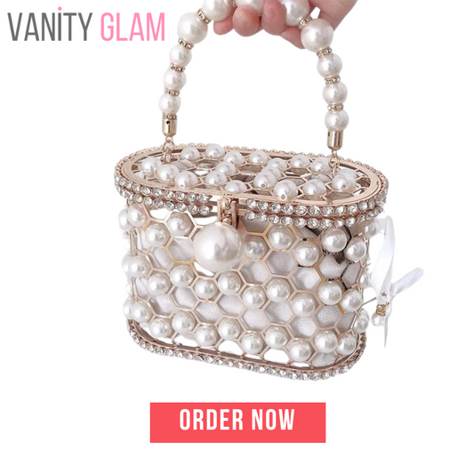 Beehive Luxury Pearl Handbag