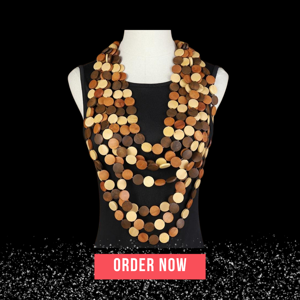 Wooden Chips African Necklace