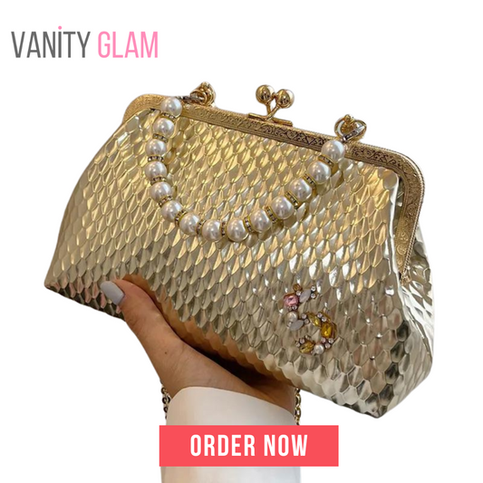 Shell Clip Evening Clutch