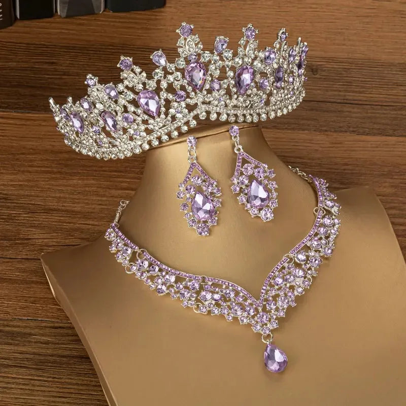 Crystal Water Drop Jewelry Set