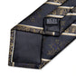 Luxury Retro Striped Floral Tie Set for Men with Clip, Cufflinks & Handkerchief