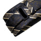 Luxury Retro Striped Floral Tie Set for Men with Clip, Cufflinks & Handkerchief
