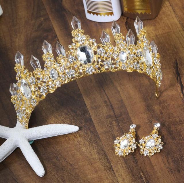 Purple Crystal Tiara Crown