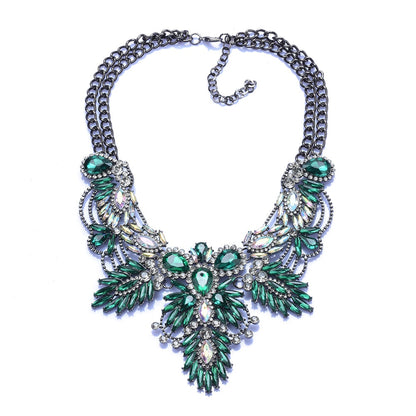 Green Ancestral Bohemian Big Necklace