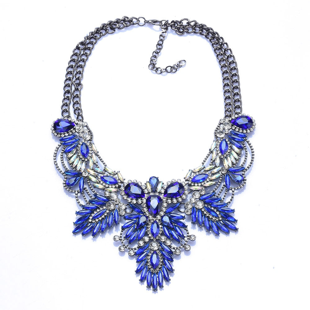 Blue Ancestral Bohemian Big Necklace