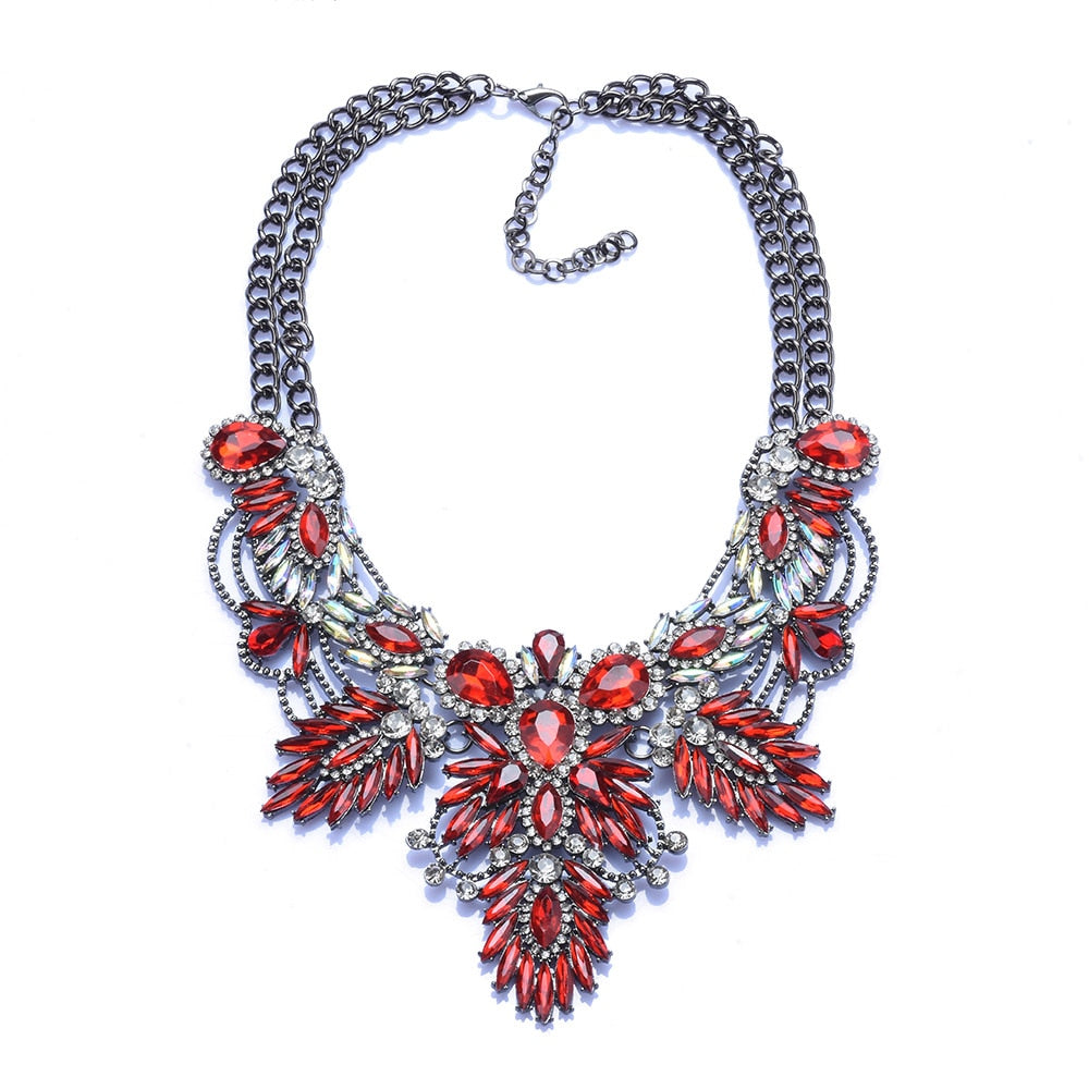 Red Ancestral Bohemian Big Necklace