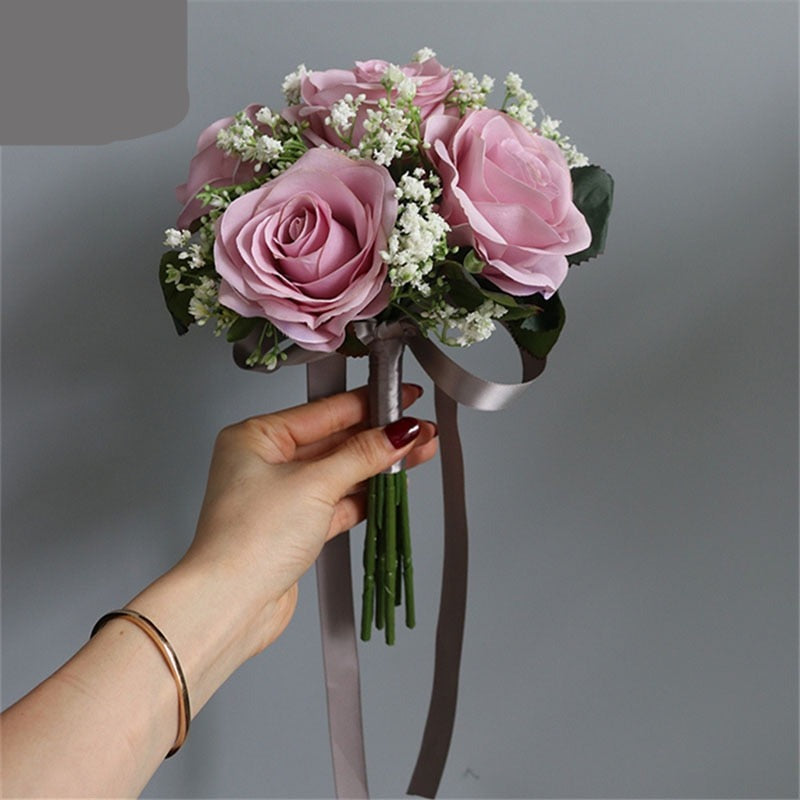 Baby's Breath Rose Bouquet pu