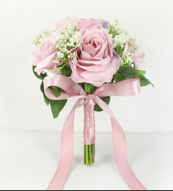 Baby's Breath Rose Bouquet p