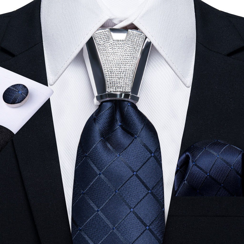 Business Plaid Black Ties