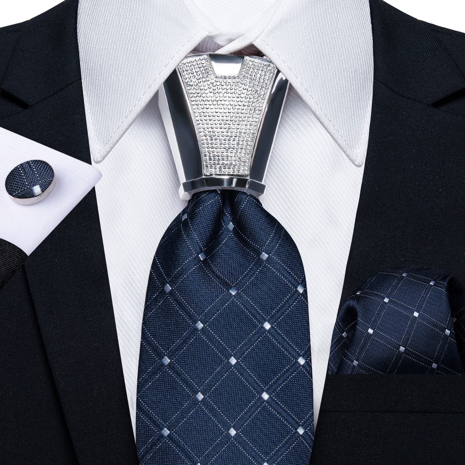 Business Plaid Black Ties