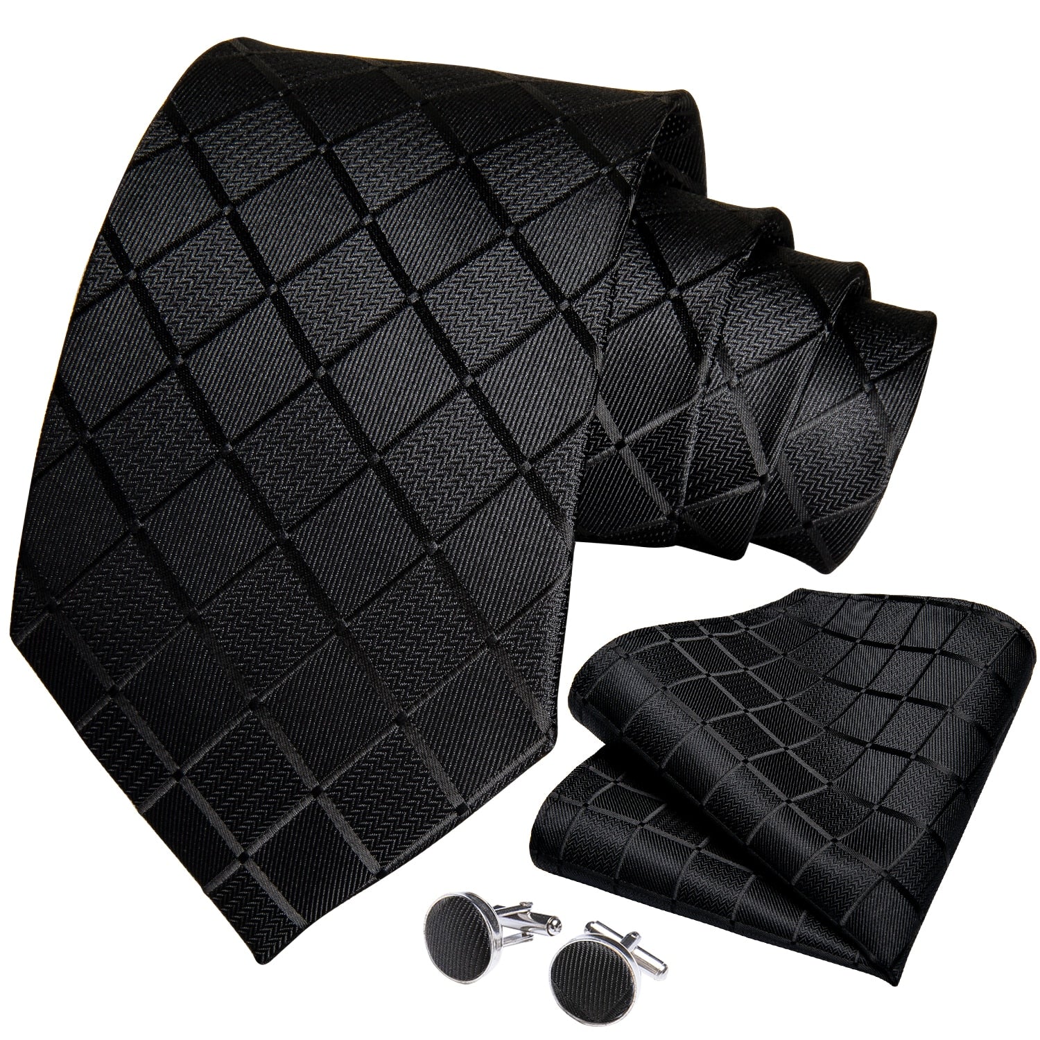 Business Plaid Black Ties