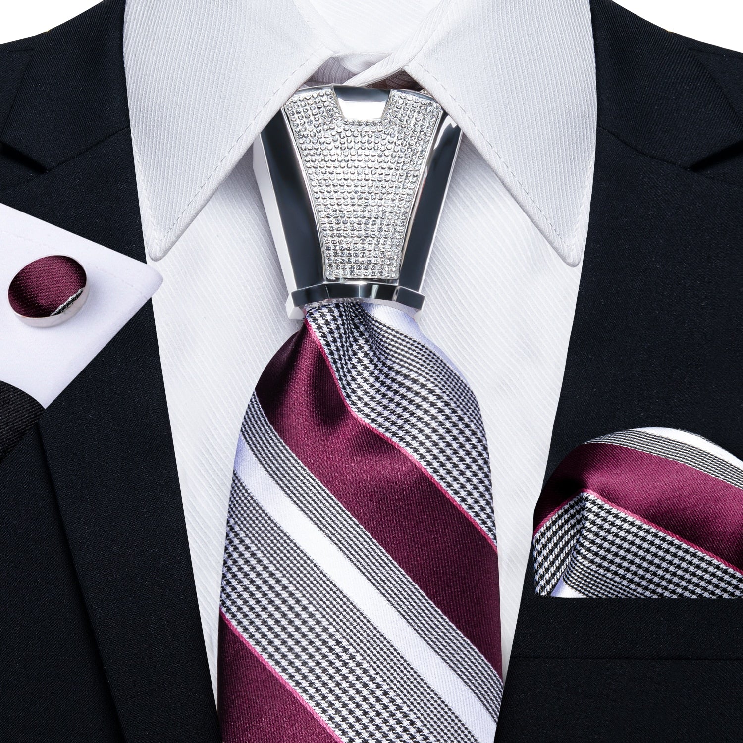 Business Plaid Black Ties